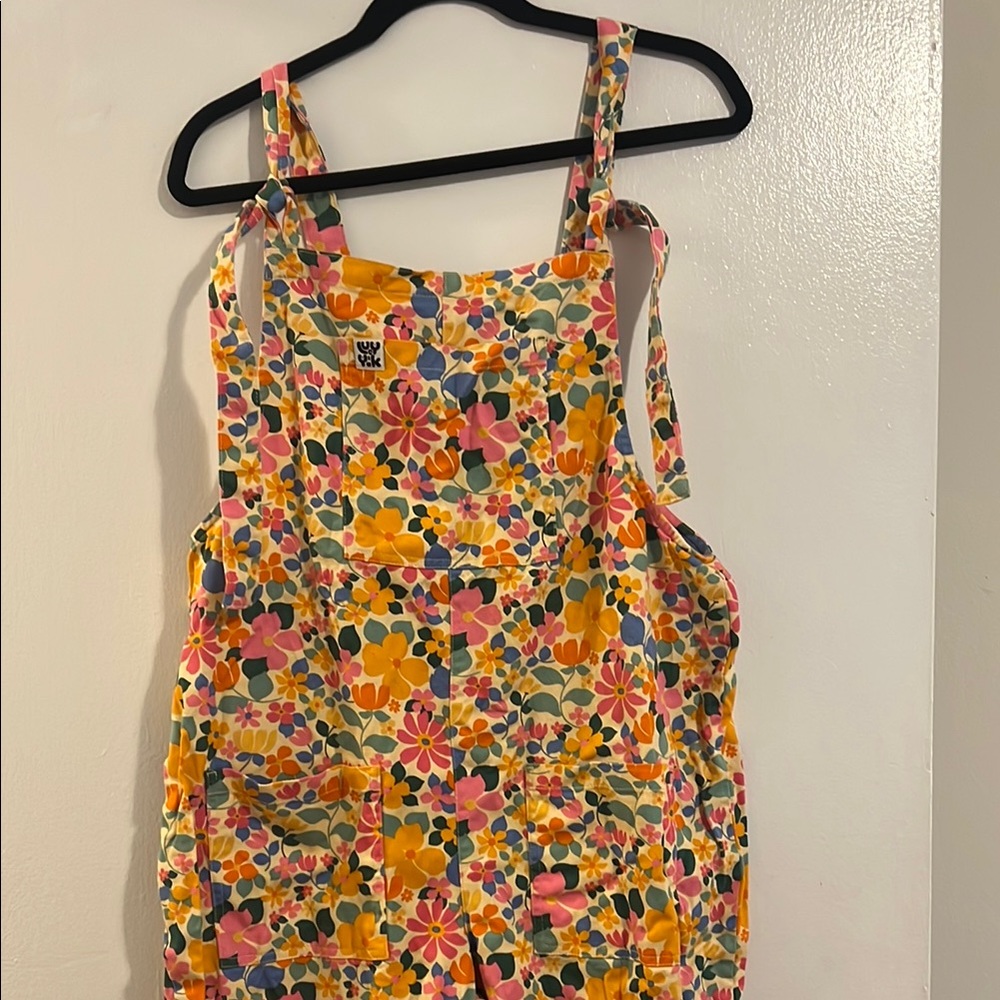 Floral Print Overalls